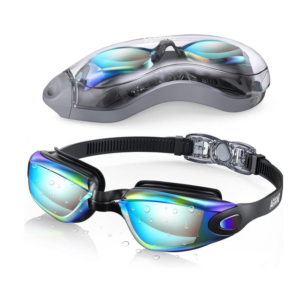 Anti-Fog Swimming Goggles with UV Protection & Adjustable Strap